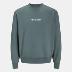 JACK & JONES Sweat doux col ras de cou coton mélangé vesterbro manches longues Homme GRIS Best