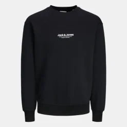 JACK & JONES Sweat doux col ras de cou coton mélangé vesterbro manches longues Homme NOIR Best