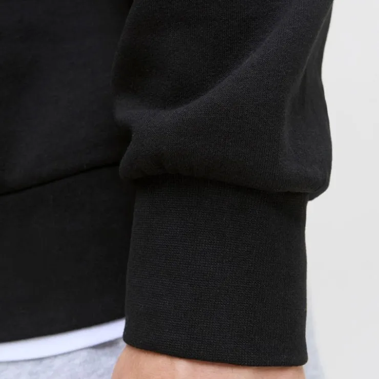 JACK & JONES Sweat doux col ras de cou coton mélangé vesterbro manches longues Homme NOIR Best