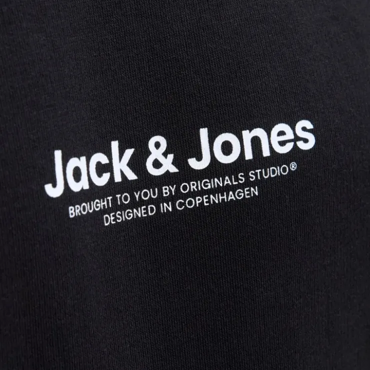 JACK & JONES Sweat doux col ras de cou coton mélangé vesterbro manches longues Homme NOIR Best