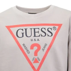 GUESS Sweat en coton col rond avec logo Enfant Hot