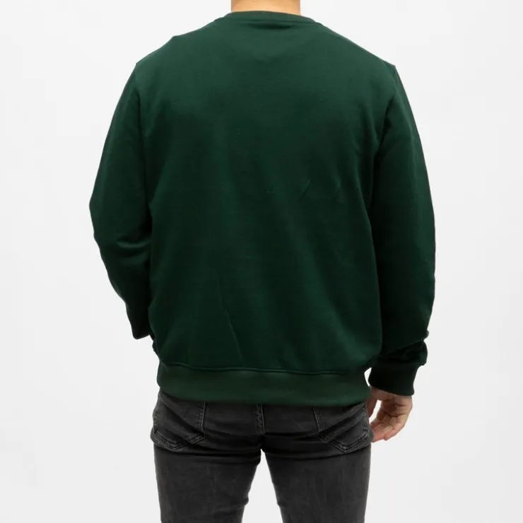 GUESS Sweat coton Homme VERT FONCE Outlet