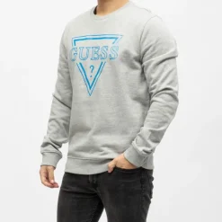 GUESS Sweat coton Homme GRIS Best