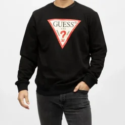 GUESS Sweat coton Homme NOIR Sale