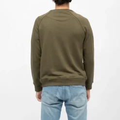 CERRUTI Sweat manches longues col rond coda imprimé logo Homme KAKI