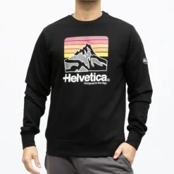 HELVETICA Sweat monaco coton Homme NOIR New