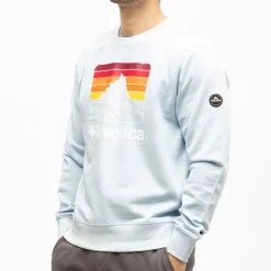 HELVETICA Sweat monaco coton Homme BLEU CLAIR New