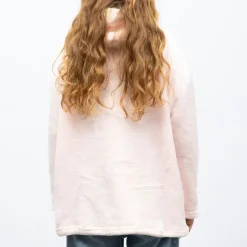 LULU CASTAGNETTE Sweat plaid à capuche avec grande poche Femme ROSE CLAIR Clearance