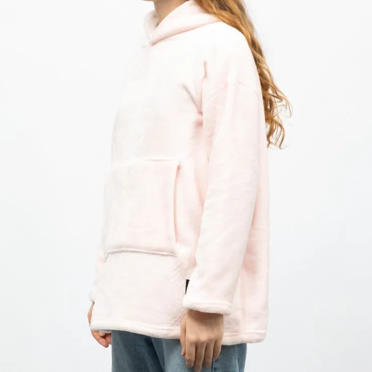 LULU CASTAGNETTE Sweat plaid à capuche avec grande poche Femme ROSE CLAIR Clearance