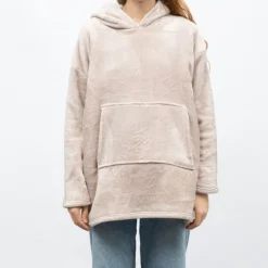 LULU CASTAGNETTE Sweat plaid à capuche avec grande poche Femme MARRON CLAIR Outlet