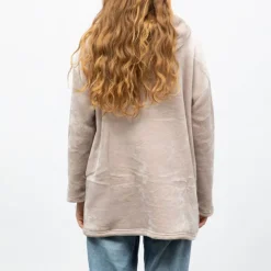 LULU CASTAGNETTE Sweat plaid à capuche avec grande poche Femme MARRON CLAIR Outlet