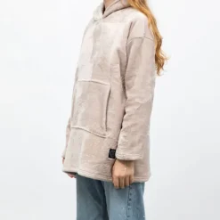 LULU CASTAGNETTE Sweat plaid à capuche avec grande poche Femme MARRON CLAIR Outlet