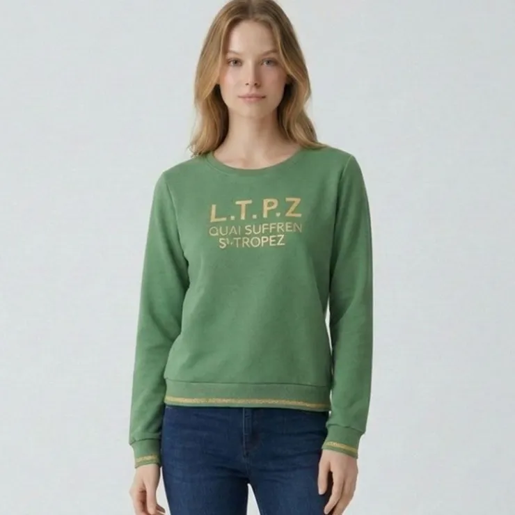 LES TROPEZIENNES PAR M.BELARBI Sweat talweg Femme VERT Best