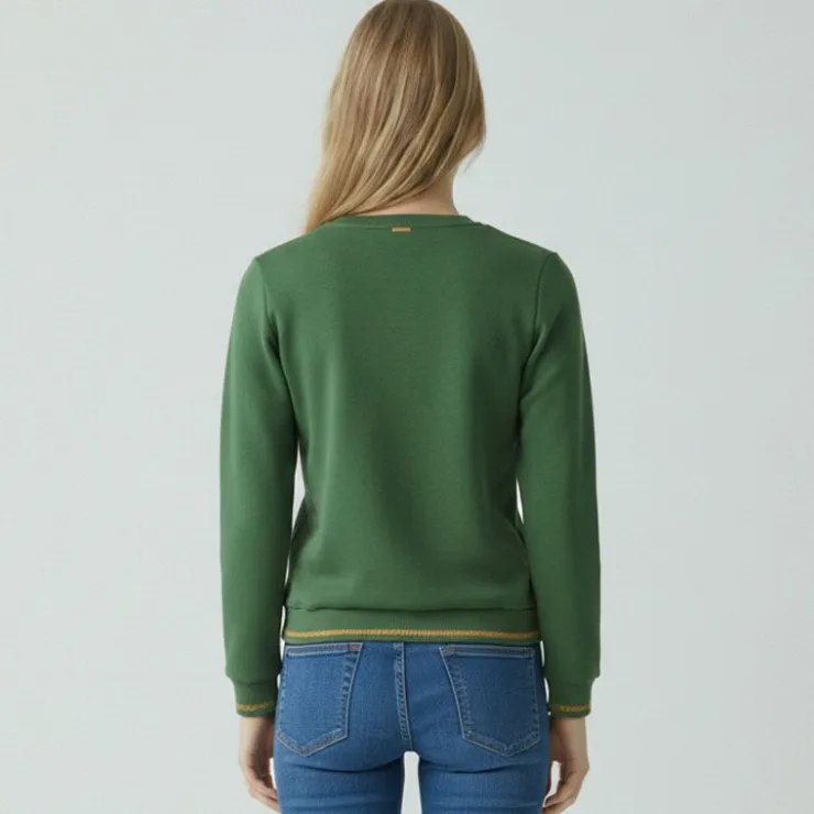 LES TROPEZIENNES PAR M.BELARBI Sweat talweg Femme VERT Best