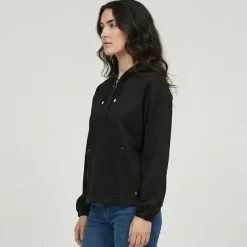 LES TROPEZIENNES PAR M.BELARBI Sweat zip a capuche lignite Femme NOIR Best