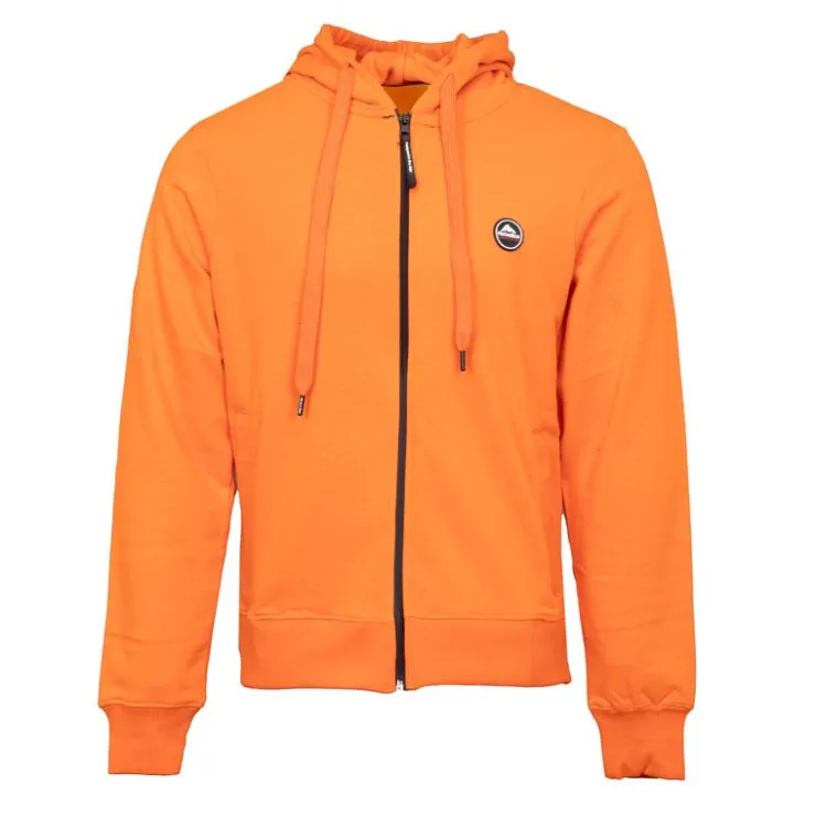 HELVETICA Sweat zip capuche gaia Homme ORANGE New