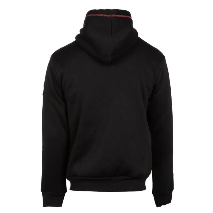CHEVIGNON Sweat zippé à capuche fourrée surpiqures colorées Homme NOIR Discount