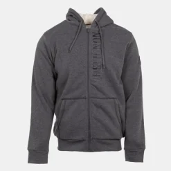 CHEVIGNON Sweat zippé à capuche fourrée surpiqures colorées Homme GRIS FONCE