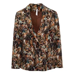 IMPERIAL Tailleur imprimé animal doublure chocolat Femme MARRON New