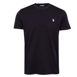 US POLO Tee shirt à logo sur le coeur Homme NOIR Sale