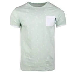 BLAGGIO Tee shirt à motif avec poche maceo Homme VERT CLAIR New