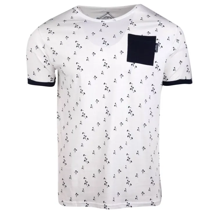 BLAGGIO Tee shirt à motif avec poche maceo Homme BLANC Online