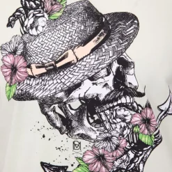 BLAGGIO Tee shirt à motif tete de mort mika Homme VERT CLAIR Discount