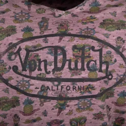 VON DUTCH Tee shirt allover logo poitrine Homme VIOLET Clearance