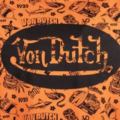 VON DUTCH Tee shirt allover logo poitrine Homme ORANGE Best