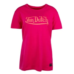 VON DUTCH Tee shirt ample logo poitrine Femme ROSE Best