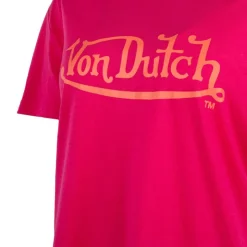VON DUTCH Tee shirt ample logo poitrine Femme ROSE Best