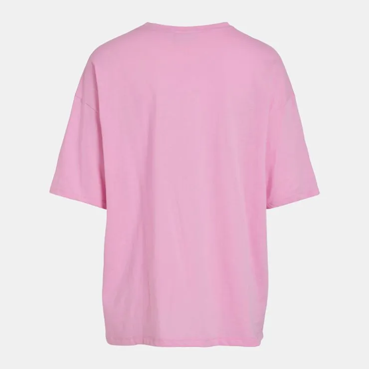 VILA Tee shirt asta oversize bonbon Femme ROSE New