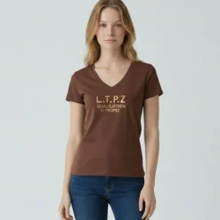 LES TROPEZIENNES PAR M.BELARBI Tee shirt astrakan cryosol Femme MARRON Sale