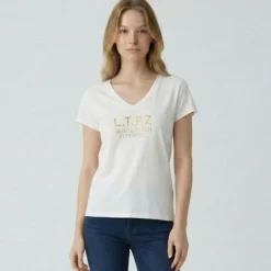 LES TROPEZIENNES PAR M.BELARBI Tee shirt astrakan cryosol Femme BLANC Online