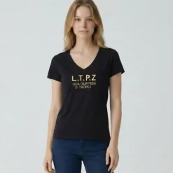 LES TROPEZIENNES PAR M.BELARBI Tee shirt astrakan cryosol Femme NOIR Discount