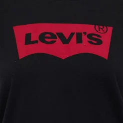 LEVI'S Tee shirt avec grand logo rouge coton Femme NOIR Hot