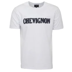 CHEVIGNON Tee shirt avec logo fausse fourrure Homme BLANC New