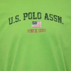 US POLO Tee shirt avec texte logo acid green nick Homme VERT Sale