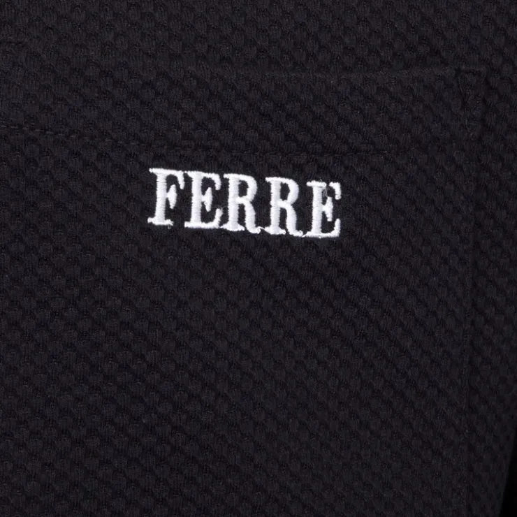 GIANFRANCO FERRE Tee shirt basique avec poche tissu texturé logo brodé Homme NOIR
