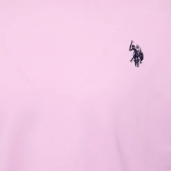 US POLO Tee shirt basique doux coton logo brodé Homme ROSE CLAIR Hot