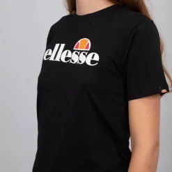 ELLESSE Tee shirt basique logo poitrine couleur unie Femme NOIR Online
