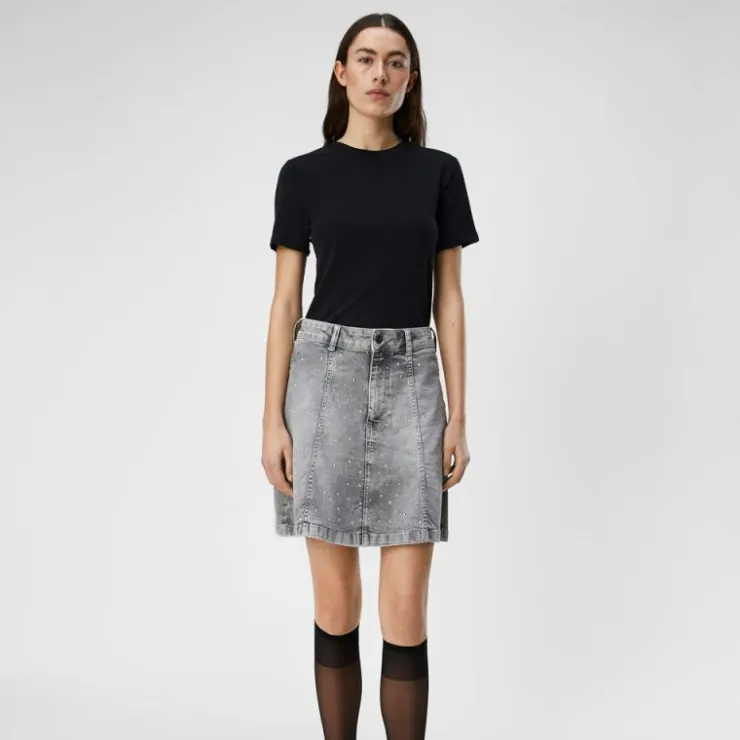 OBJECT Tee shirt basique Jannie manches courtes Femme NOIR