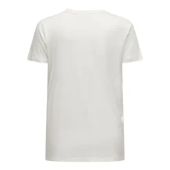 ONLY CARMAKOMA Tee shirt en coton biologique impression resistant soul Femme BLANC Outlet