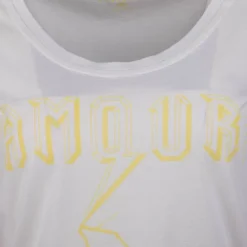 CORLEONE Tee shirt inscription amour jaune dora Femme BLANC Outlet