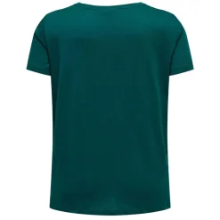 ONLY CARMAKOMA Tee shirt Bonnie col V regular fit Femme VERT FONCE Clearance