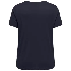 ONLY CARMAKOMA Tee shirt Bonnie col V regular fit Femme BLEU FONCE Online