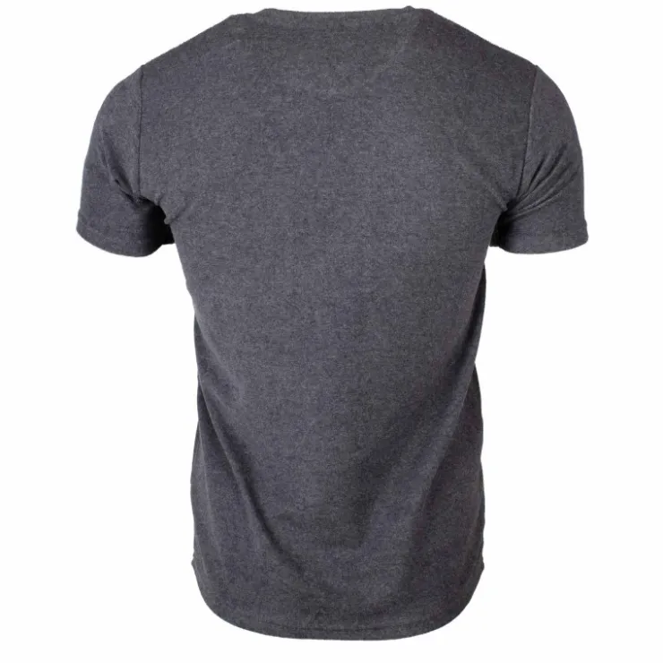 CERRUTI Tee shirt brodé uni Homme GRIS FONCE New
