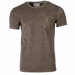 CERRUTI Tee shirt brodé uni Homme KAKI Clearance
