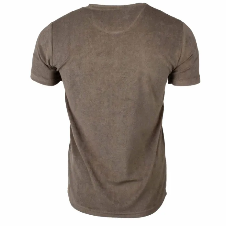 CERRUTI Tee shirt brodé uni Homme KAKI Clearance