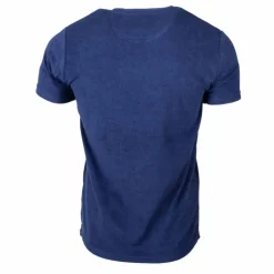 CERRUTI Tee shirt brodé uni Homme BLEU FONCE New